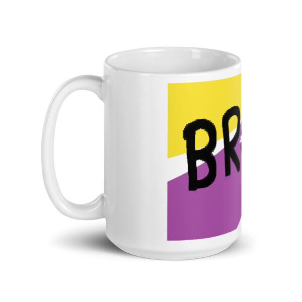 Brave mug - deconstructed nobinary flag, enby pride - Image 6