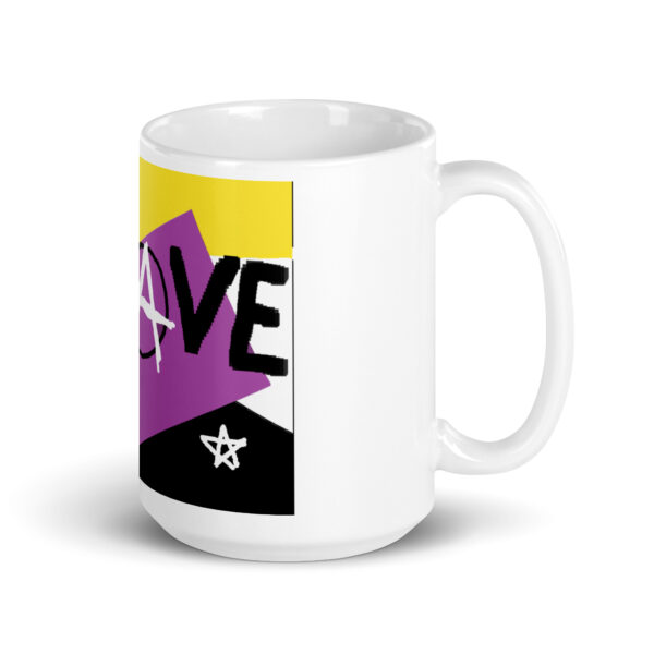 Brave mug - deconstructed nobinary flag, enby pride - Image 5