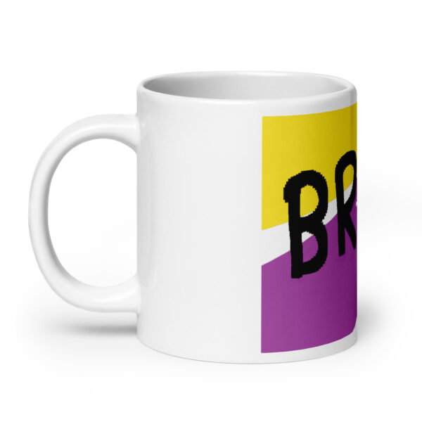 Brave mug - deconstructed nobinary flag, enby pride - Image 9