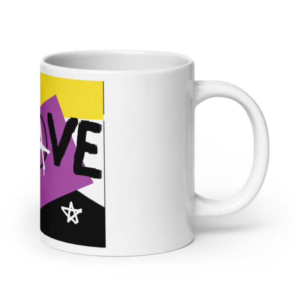 Brave mug - deconstructed nobinary flag, enby pride - Image 8