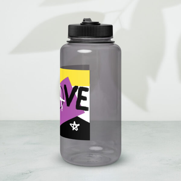 Brave water bottle - deconstructed non-binary flag, enby pride