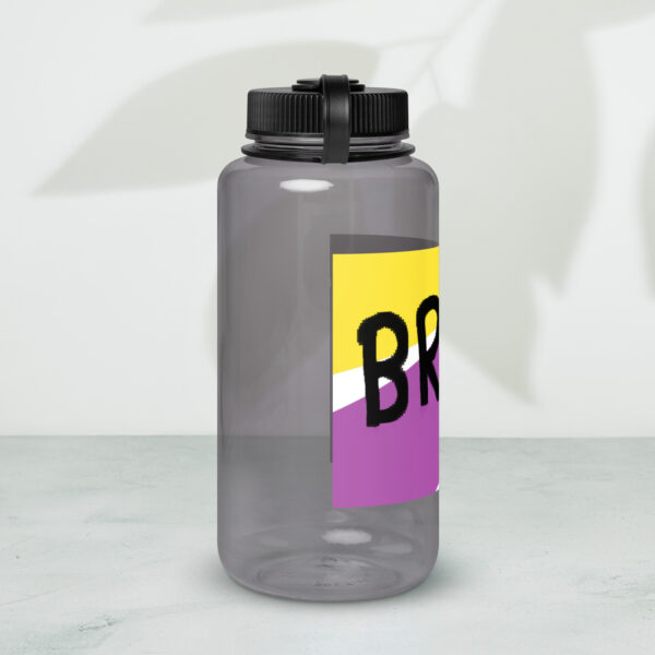 Brave water bottle - deconstructed non-binary flag, enby pride - Image 4