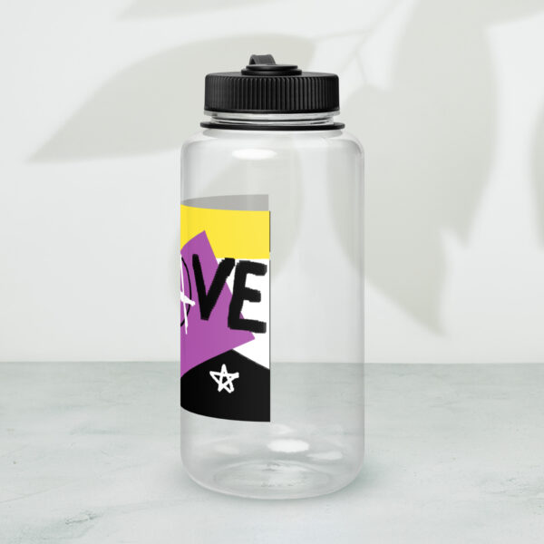 Brave water bottle - deconstructed non-binary flag, enby pride - Image 7