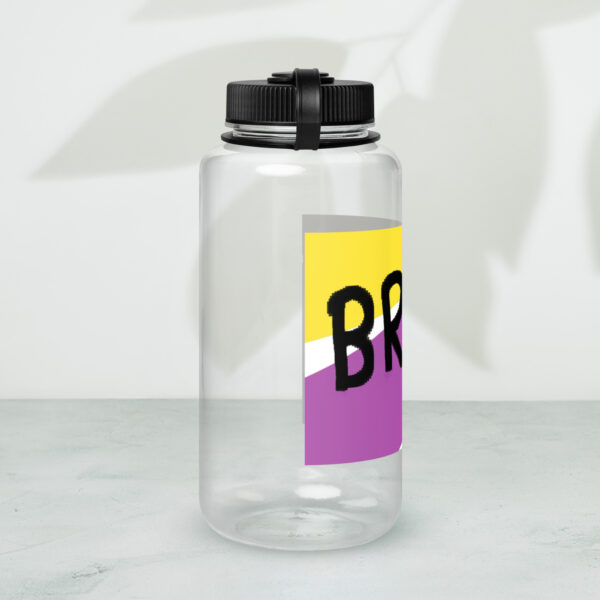 Brave water bottle - deconstructed non-binary flag, enby pride - Image 8