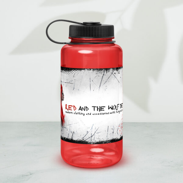 Red and the Wolf Designs banner water bottle - Image 3