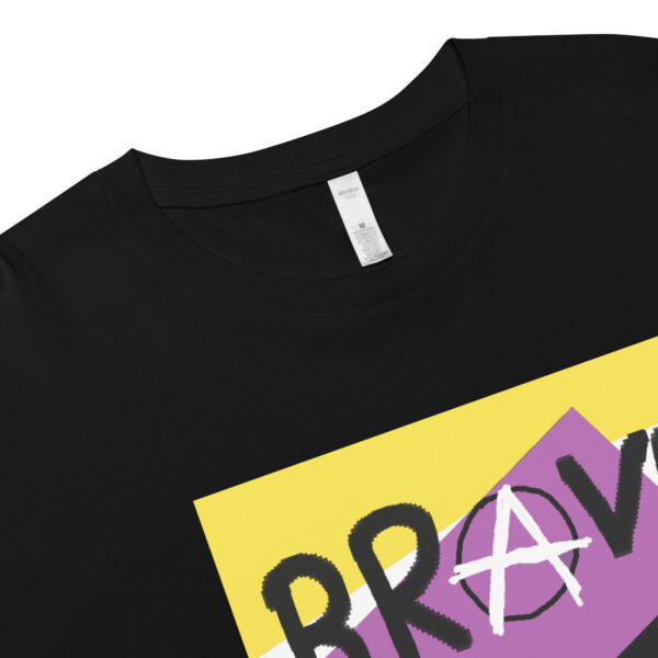 Brave crop top - deconstructed non-binary flag, enby pride - Image 3