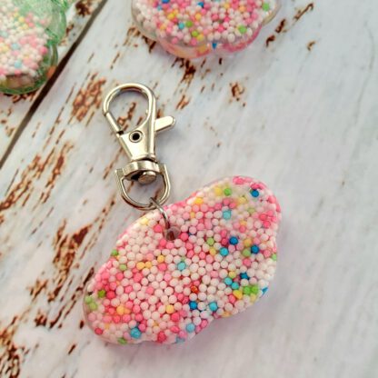 Pastel sprinkles resin keychain - Image 2