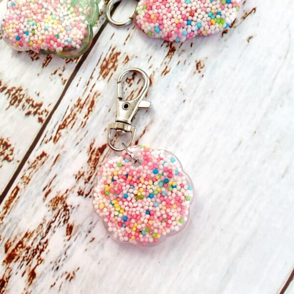 Pastel sprinkles resin keychain - Image 5