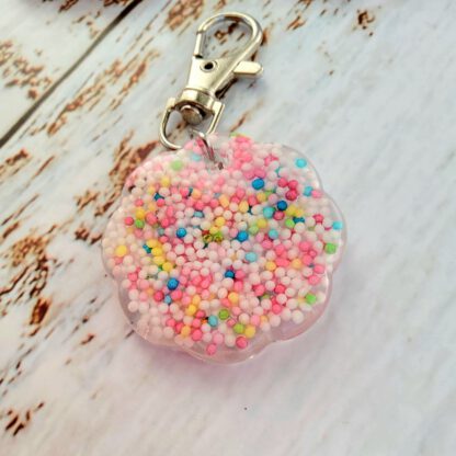 Pastel sprinkles resin keychain - Image 3