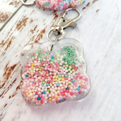 Pastel sprinkles resin keychain - Image 4