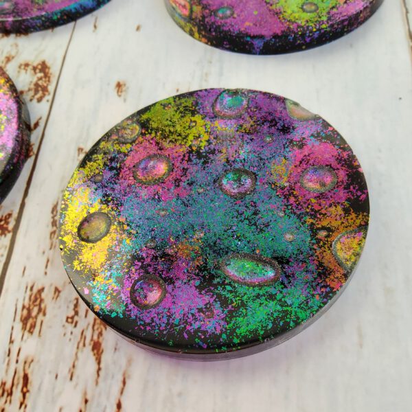 Set of four waterdrop resin coasters - Image 2