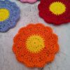 Flower coasters periwinkle, Set of 4 - Image 2