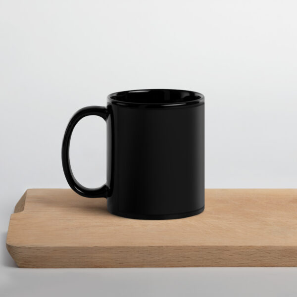 Knit Happens- Black Glossy Mug - Image 3