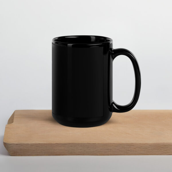 Knit Happens- Black Glossy Mug - Image 6