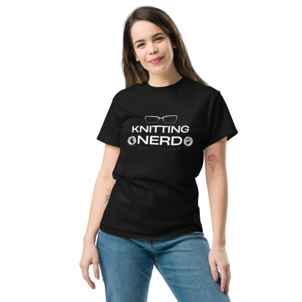 Knitting Nerd - Unisex classic tee - Image 3