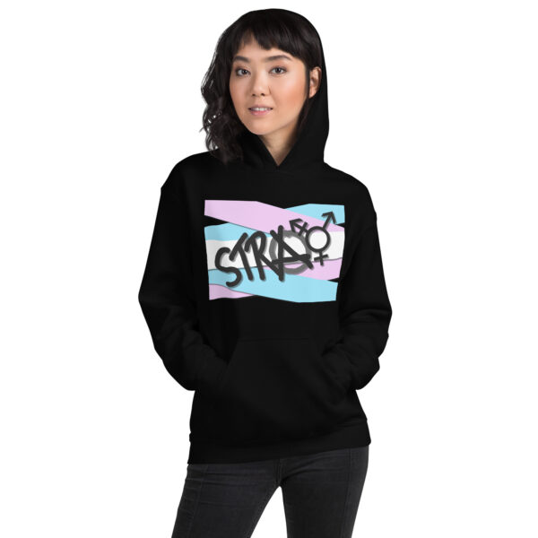 Stray - deconstructed trans flag Unisex Hoodie - Image 3