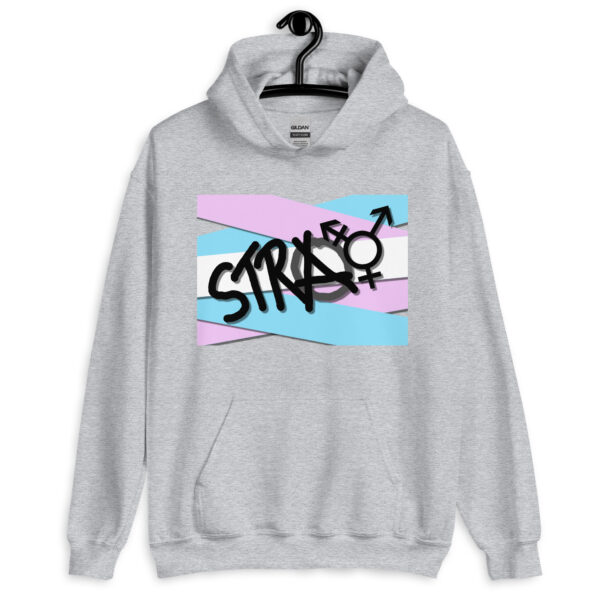 Stray - deconstructed trans flag Unisex Hoodie - Image 4
