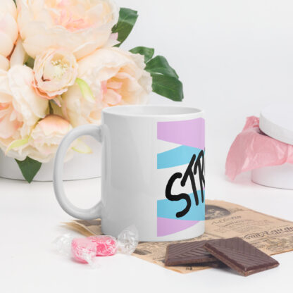Stray - deconstructed trans flag White glossy mug - Image 2
