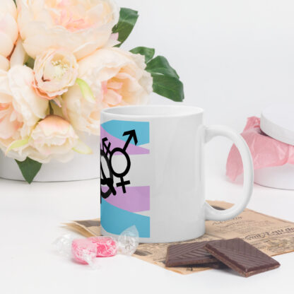 Stray - deconstructed trans flag White glossy mug - Image 3