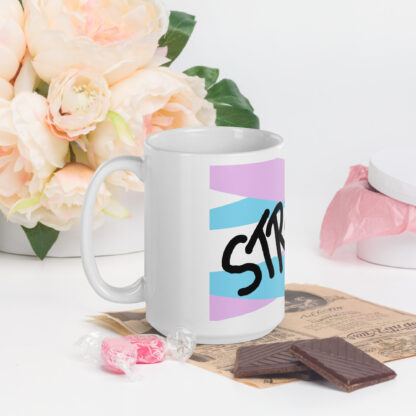 Stray - deconstructed trans flag White glossy mug - Image 4