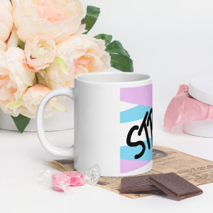 Stray - deconstructed trans flag White glossy mug - Image 7