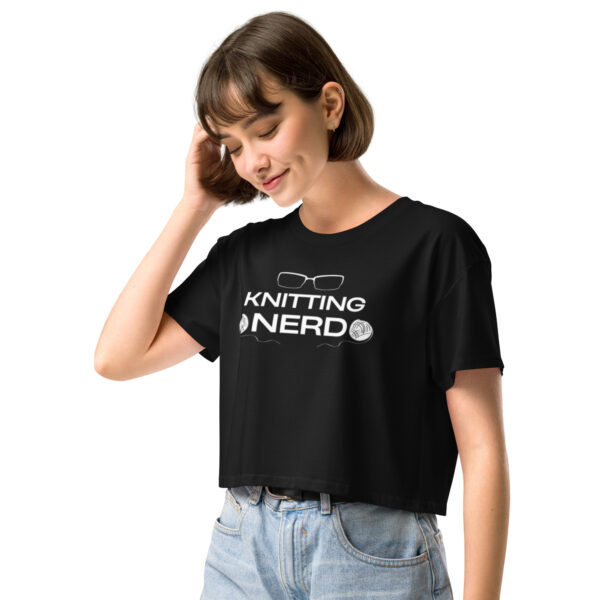 Knitting Nerd - Women’s crop top - Image 2