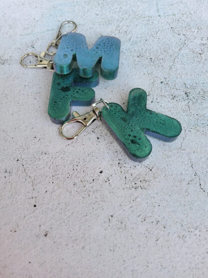 Personalised speckled alphabet key chain - made to order - Image 5