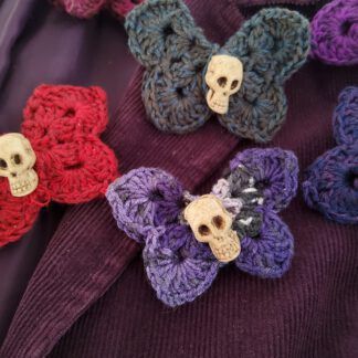 Skull Butterfly brooch