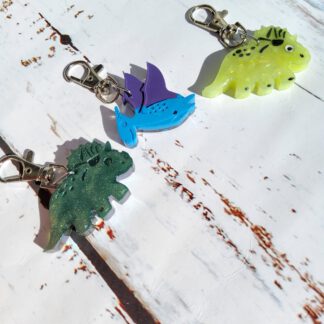 Dino resin keychain