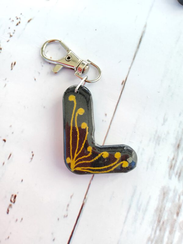 Colourful personalised letter keychains - custom options available - Image 3