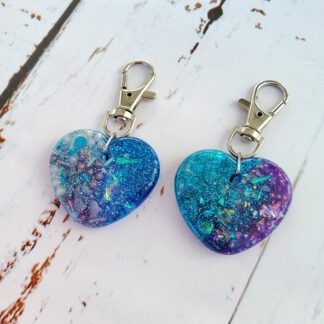 Mermaid heart keychain