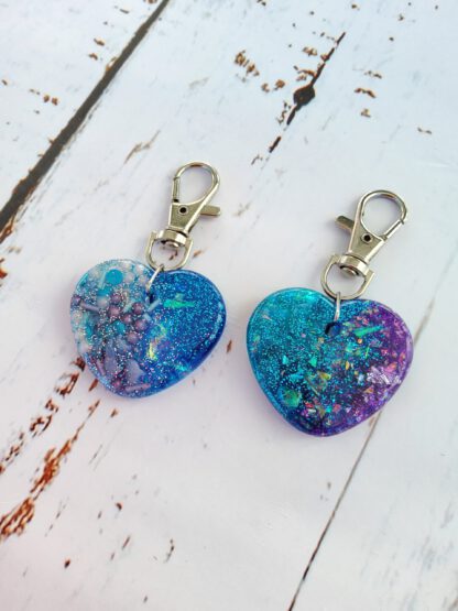 Mermaid heart keychain