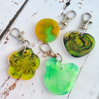 Bright resin keychain