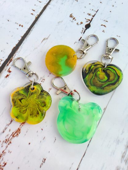 Bright resin keychain