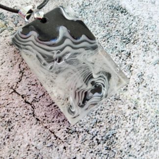 Black Islands resin necklace