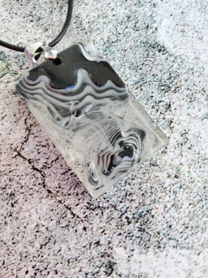Black Islands resin necklace