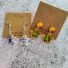 Flower dangle earrings
