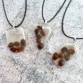 Coffee Lover resin pendant necklace