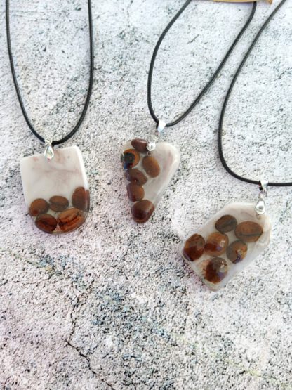Coffee Lover resin pendant necklace