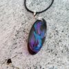 Galaxies in blue and purple resin pendant necklace - Image 8