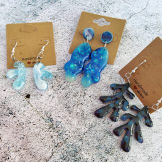 Shades of Blue dangle earrings