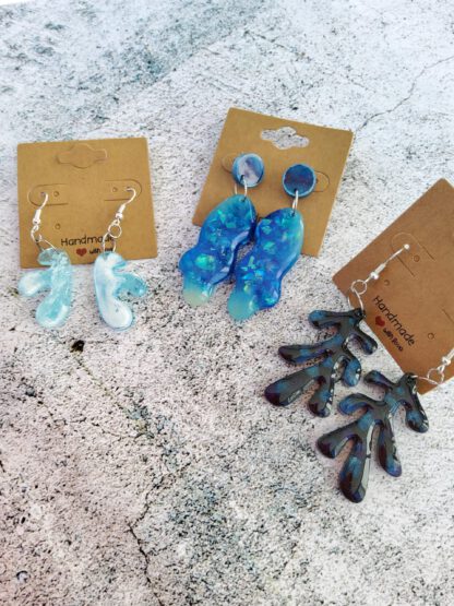 Shades of Blue dangle earrings