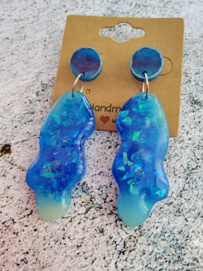 Shades of Blue dangle earrings - Image 4