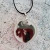 Black and White resin pendant necklace - Image 4