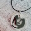 Black and White resin pendant necklace - Image 2
