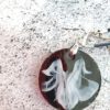 Black and White resin pendant necklace - Image 3