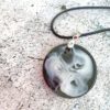 Black and White resin pendant necklace - Image 7