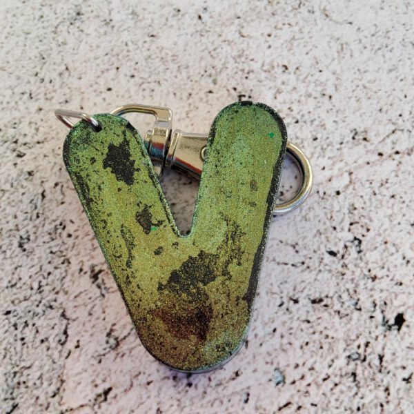 Personalised speckled alphabet key chain - made to order - Image 6