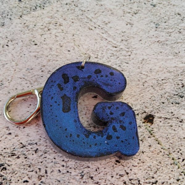 Personalised speckled alphabet key chain - made to order - Image 11