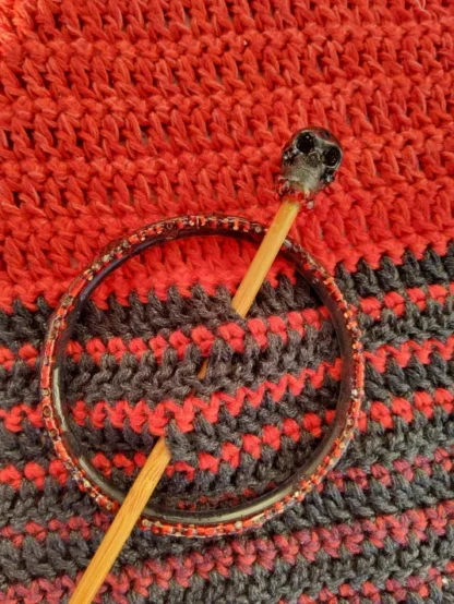 Skull shawl pin